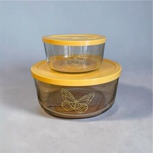 Dolly Parton Butterfly Glass Storage Container Set of 2